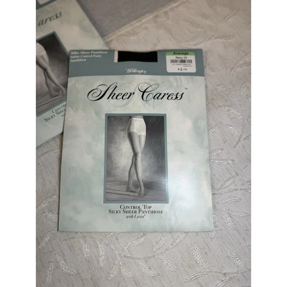 Vtg‎ JCPenney Worthington Sheer Caress Pantyhose Bundle - Sz Average - 3 Pairs